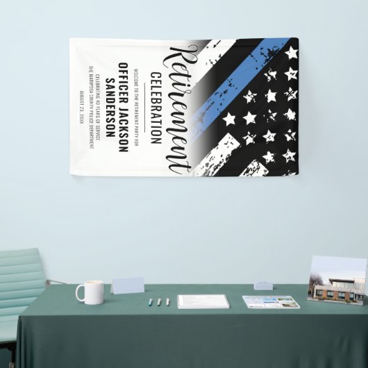 Politie Politie Pensioen Partij Welkom Spandoek (Beurs)