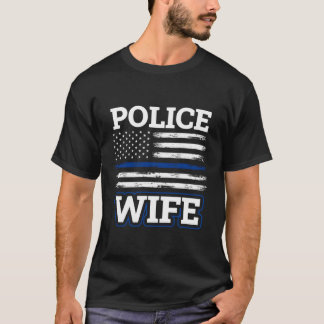 Politie Politie VS Amerikaanse vlag T-shirt