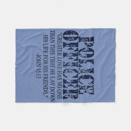 Politie Prayer Blanket Fleece Deken (Voorkant (Horizontaal))