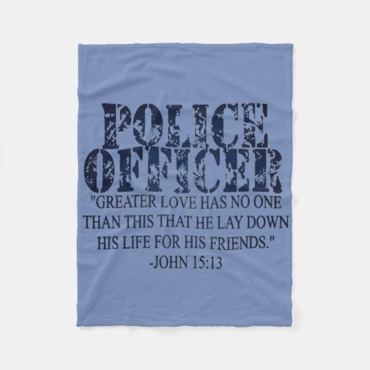 Politie Prayer Blanket Fleece Deken (Voorkant)