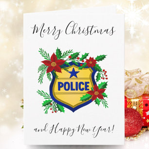 Politie Prettig Kerstfeest & Gelukkig Nieuwjaar Sc Feestdagen Kaart