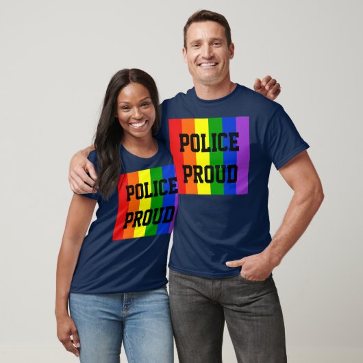 Politie Proud Gay Rainbow Dark T-Shirt (Unisex)