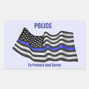 politie rechthoekige sticker