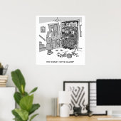 Politie Riot Raid a Property - Funny Police Thema Poster (Thuiskantoor)