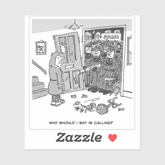 Politie Riot Raid a Property - Funny Police Thema Sticker (Vel)