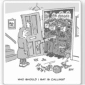 Politie Riot Raid a Property - Funny Police Thema Sticker (Voorkant)