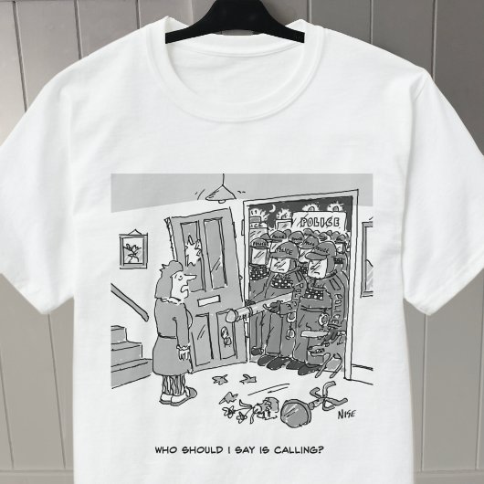Politie Riot Raid a Property - Funny Police Thema T-shirt