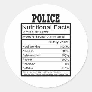 politie ronde sticker