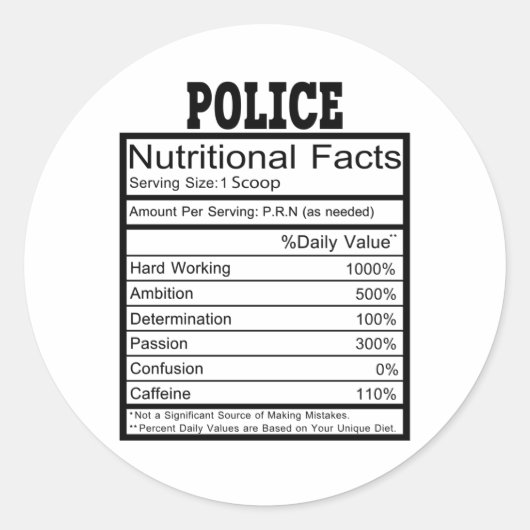 politie ronde sticker (Voorkant)