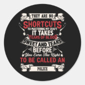 politie ronde sticker (Voorkant)