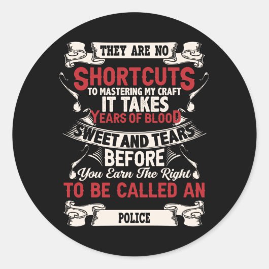 politie ronde sticker (Voorkant)