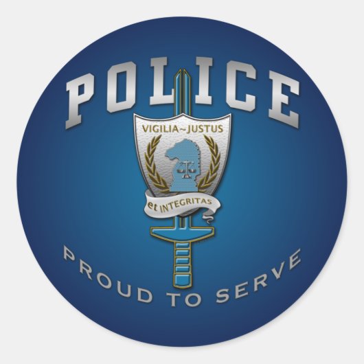 POLITIE RONDE STICKER (Voorkant)