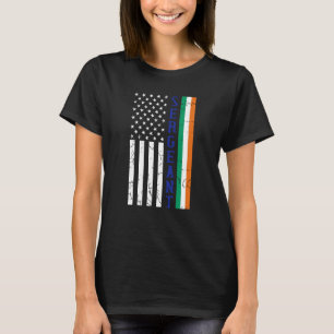 Politie Sergeant Iers-Amerikaans VS-vlag T-shirt