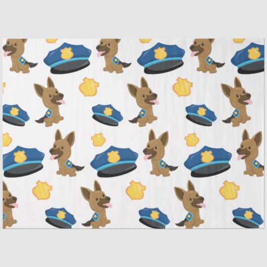 Politie Serie Design 6 Tissuepapier (Voorkant)