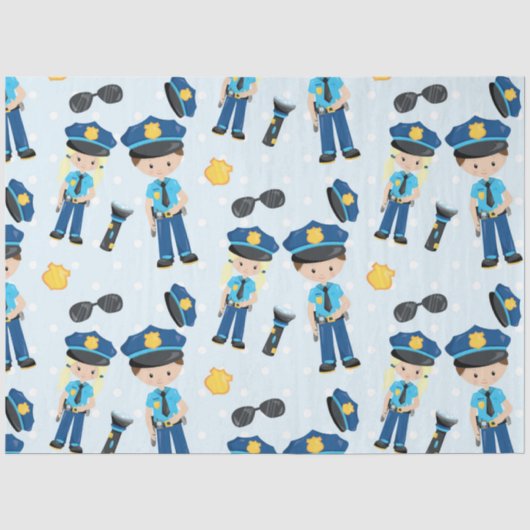 Politie Serie Ontwerp 4 Tissuepapier (Voorkant)