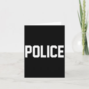 Politie Shirt voor politieagent Halloween kostuum Kaart