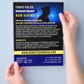 Politie Silhouette, aanwerving politieambtenaar Flyer (Hand)