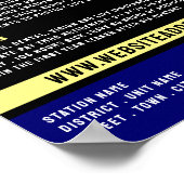 Politie Silhouette, aanwerving politieambtenaar Poster (Hoek)