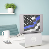 politie sticker (Laptop op bureau)