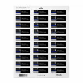 Politie Stijl Amerikaanse vlag Etiket (Full Sheet)