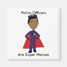 Politie Super Hero Afro Amerikaans Personaliseren