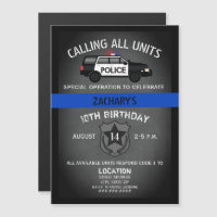 Politie - SUV-badge Thin Blue Line Birthday