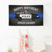 Politie SUV Dunne Blauwe Lijn Verjaardag Spandoek (Insitu)