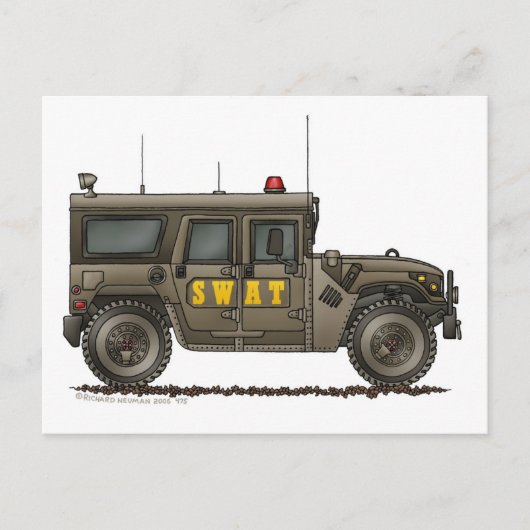 Politie SWAT Team Hummer Law Enforcement Briefkaart (Voorkant)