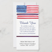 Politie sympathie bedankt vlag Thin Blue Line (Voorkant)