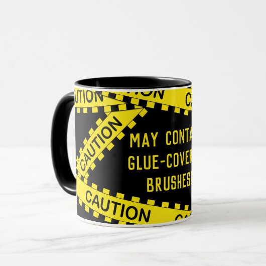 Politie Tape Decoupage Custom BY01 Funny Craft Gif Mok (Voorkant links)