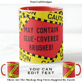 Politie Tape Decoupage Custom BY03 Funny Craft Gif Mok