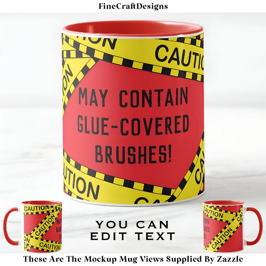 Politie Tape Decoupage Custom BY03 Funny Craft Gif Mok