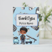 Politie-thema bedankkaart - Show waardering (Staand voorkant)
