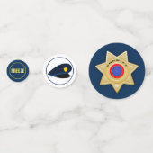 Politie thema verjaardagsfeestje confetti (Achterkanten)