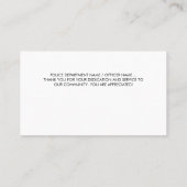 Politie Thin Blue Line American Flag Dank je Visitekaartje (Achterkant)