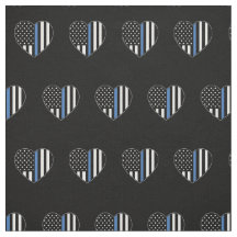 Politie Thin Blue Line American Flag Heart Pattern