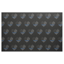 Politie Thin Blue Line American Flag Heart Pattern