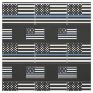 Politie Thin Blue Line American Flag Officer Stof