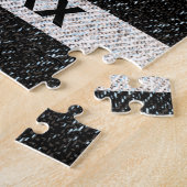 Politie Thin Blue Line Foto Amerikaans vlagmonogra Legpuzzel (Zijkant)