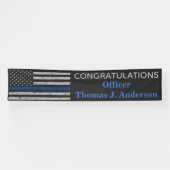 Politie Thin Blue Line Law Enforcement L Afstudere Spandoek (Horizontaal)