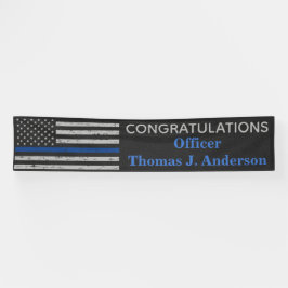 Politie Thin Blue Line Law Enforcement L Afstudere Spandoek