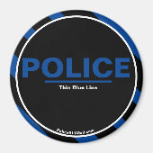 POLITIE Thin Blue Line magnet (Voorkant)