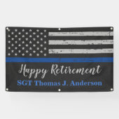 Politie Thin Blue Line personaliseert de Partij vo Spandoek (Horizontaal)