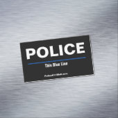POLITIE Thin Blue Line Visitekaartje Magnet Magnetisch Visitekaartje (Voorbeeld)