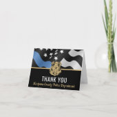 Politie Thin Blue Line wetshandhaver Bedankkaart (Voorkant)