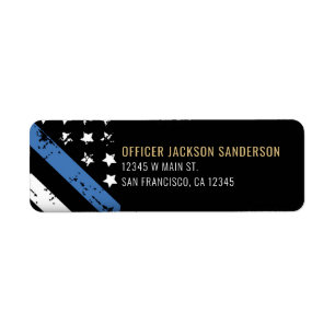 Politie Thin Blue Line wetshandhaver Etiket