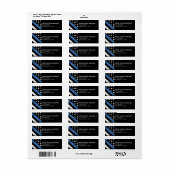 Politie Thin Blue Line wetshandhaver Etiket (Full Sheet)