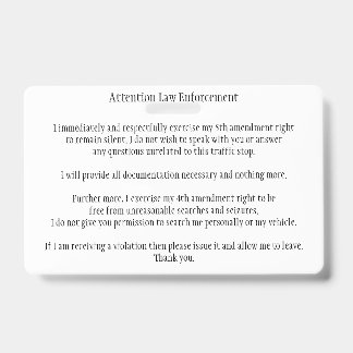 Politie Traffic Stop Ken Uw Rechten Kaart Badge