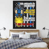 Politie Trojaanse arrior ik ben het Storm Canvas Afdruk (Insitu (Slaapkamer))