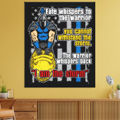 Politie Trojaanse arrior ik ben het Storm Canvas Afdruk (Insitu (Woonkamer))